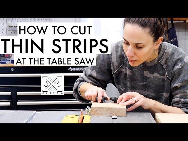 How to Cut Thin Strips at the Table Saw // Thin Rip Jig // Woodworking Jig