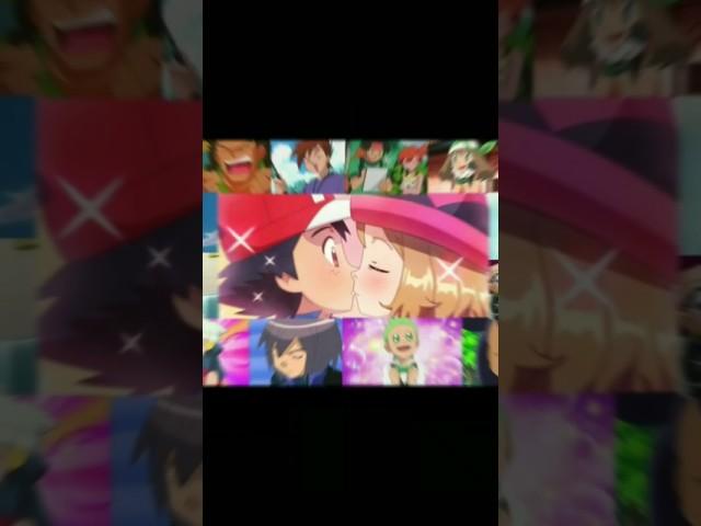 ASH KISS  ALL POKEGIRL BUT SERENA IS HERE @pokemon #shorts LIKE SUBSCRIBE