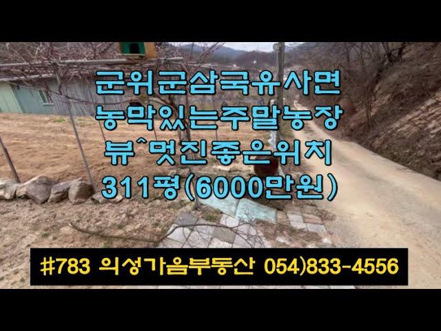 #783 의성가음부동산 군위군 삼국유사면 산아래 멋진뷰 농막 채소밭 311평 6000만 (당19.3만원) 컨테이너 (원룸형 싱크대) 하우스창고 전기인입 지하수관정 #군위땅#주말농장