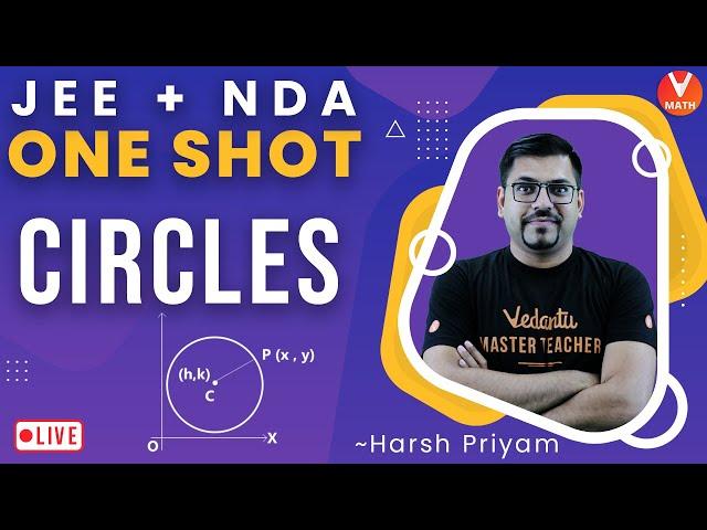 Circles In One Shot | Circles Class 11 Maths | IIT JEE | NDA | Harsh Sir | Vedantu Math