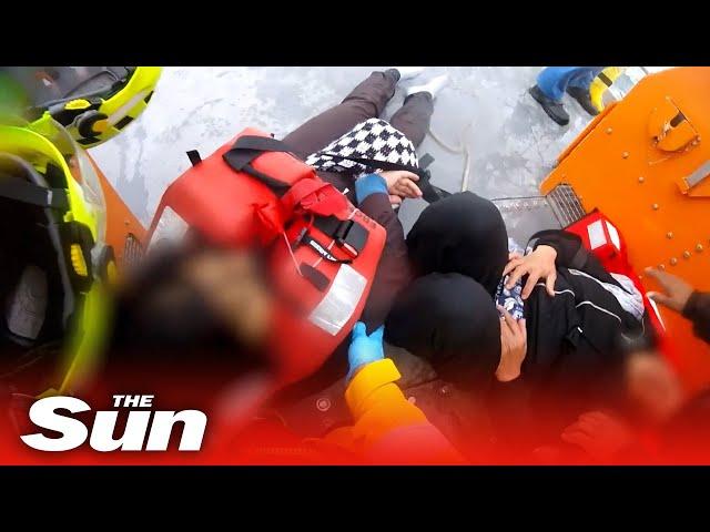 RNLI releases new rescue footage of migrants crossing the Channel