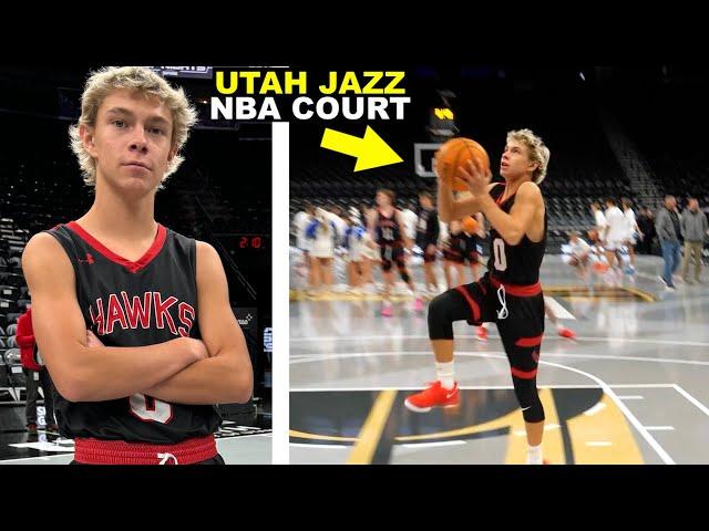 HIGH SCHOOL BASKETBALL GAME on the UTAH JAZZ NBA COURT! 