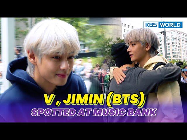 [4K] (Spotted at Music Bank) V, JIMIN (BTS)  뮤직뱅크 출근길 20230915 | KBS WORLD TV