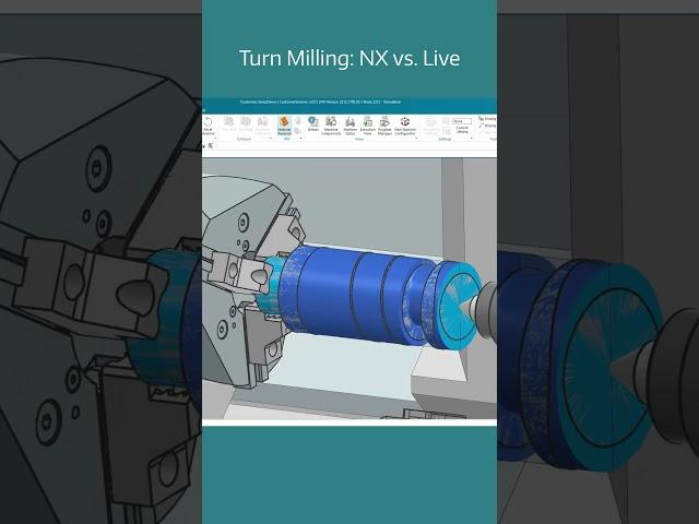 Turn Milling in NX CAM vs. Live on the Machine 