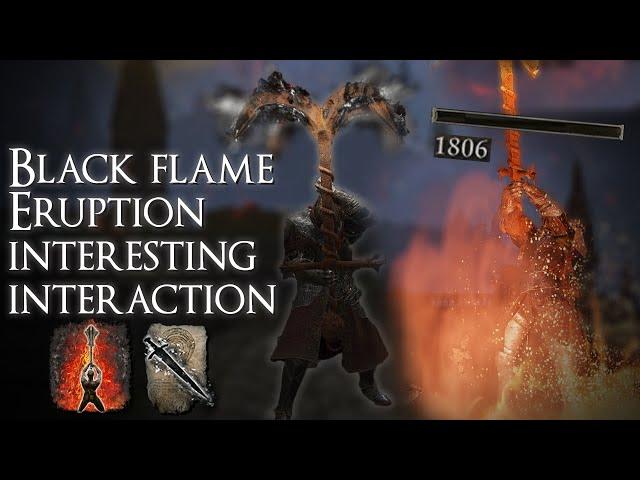 Black flame blade with Eruption has an interesting interaction