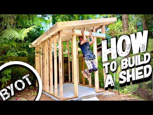 BUILDING A LEAN TO SHED // START TO FINISH (Part 1 of 2)