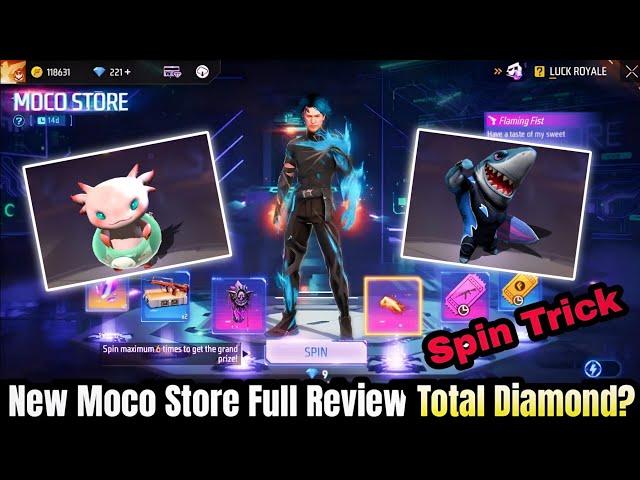 Free Fire New Moco Store Total Diamond | FF New Moco Store Full Review | Moco Store Spin Trick