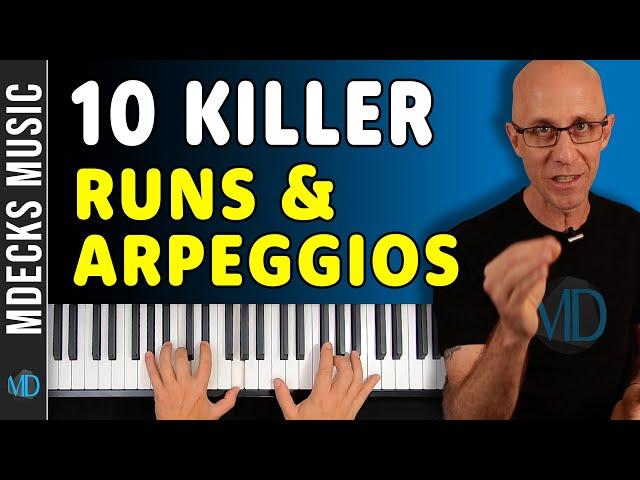 10 Killer Runs & Arpeggios for Jazz Piano. Jazz Improv Tutorial