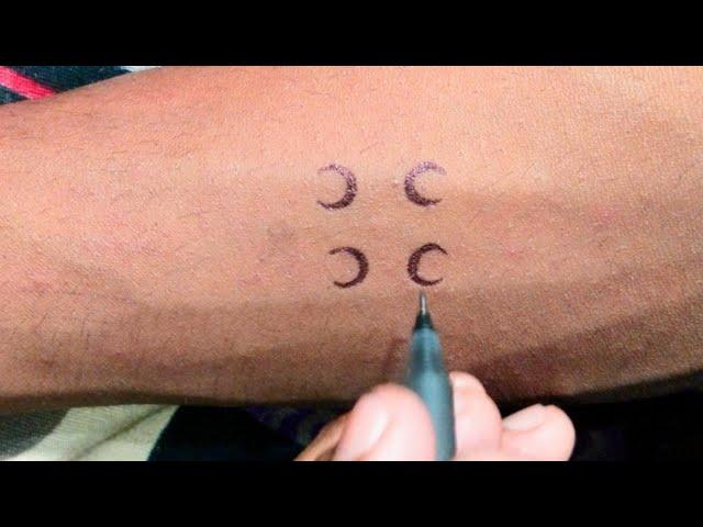 New Temporary tattoo design on hand with pen | Art by rajan | Rajan