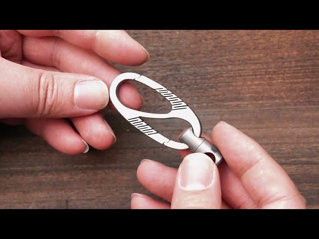 KeyUnity KM09 Titanium Carabiner Keychain Clip