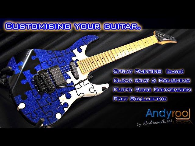 AndyRooJ - DIY Custom Guitar Paint, Scallop neck & Floyd Rose