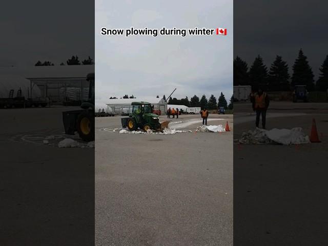 Training for winter maintenance, plowing snow in Canada  #캐나다 #제설훈련 #work #tractor
