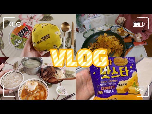 #06_VLOG 노브랜드표 직화곱창먹고 추억의 매점빵 맛스타먹고 순두부찌개 먹고 봉구스먹꼬