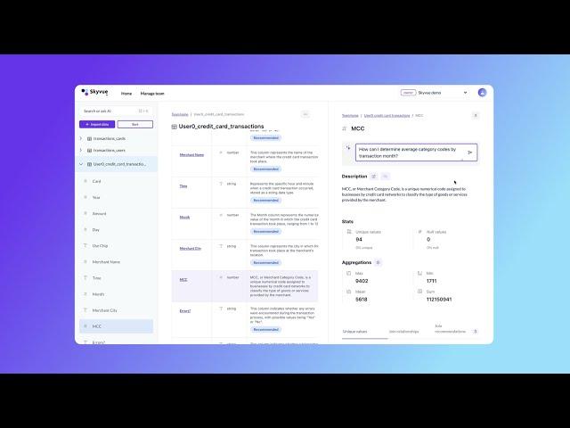 Use AI to level up your data documentation with Skyvue