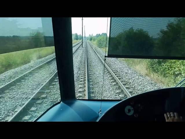 Cab Ride Tramway Valenciennes - ligne T1 - de Anzin Hotel de ville à Espace Villars