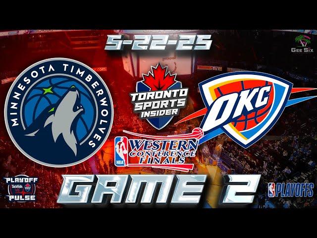 Minnesota Timberwolves vs Oklahoma City Thunder Game 2 Audio | NBA WCF LIVE Cast & Chat