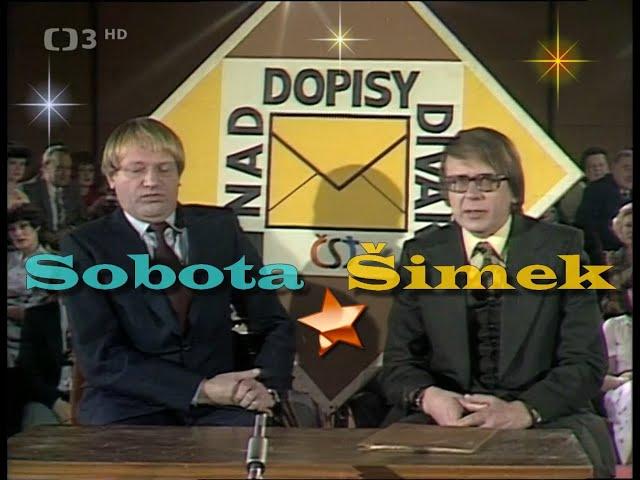 Miloslav Šimek a Luděk Sobota v humornej scénke: Nad dopisy diváků (Silvestr 1981)