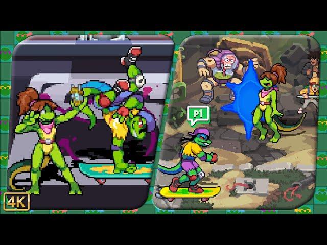 TMNT: Shredder's Revenge: Radical Reptiles ⁴ᴷ Full Playthrough (Mondo & Mona, Story + Survival DLC)