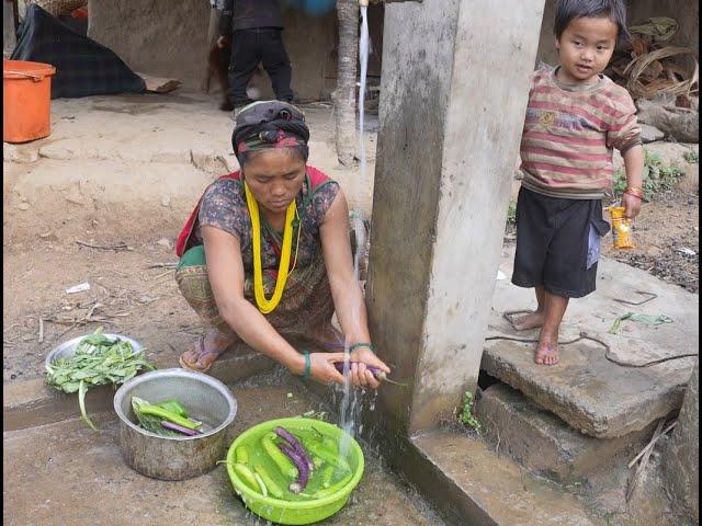 Myvillage official videos EP 997 || Washing and cooking technology of green vegetables