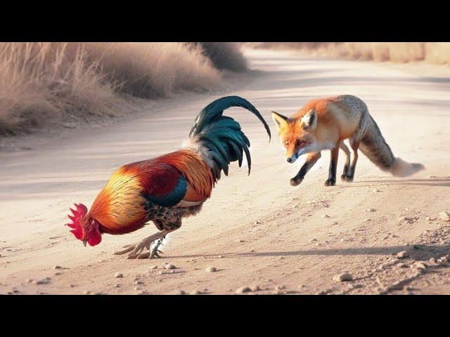 عندما يواجه الثعلب الديك الخطأ