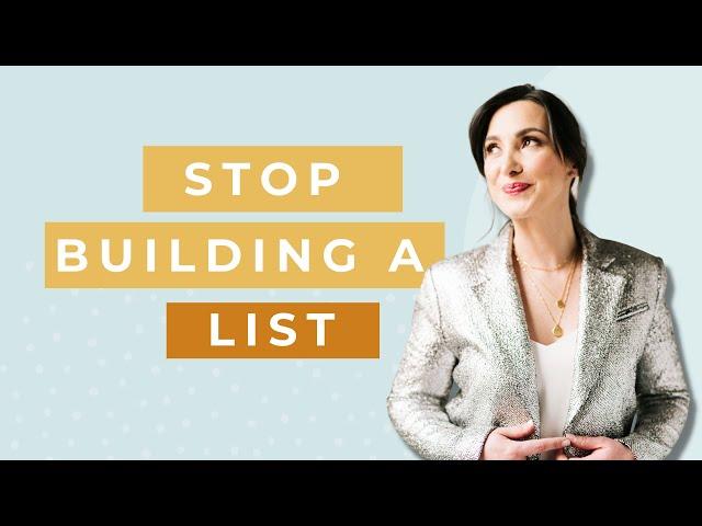 Don't List Build! Do this Instead