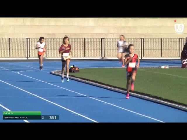 U11 Girls 800m Heat 2: 2021 State Combined Events Championships // LAVicTV