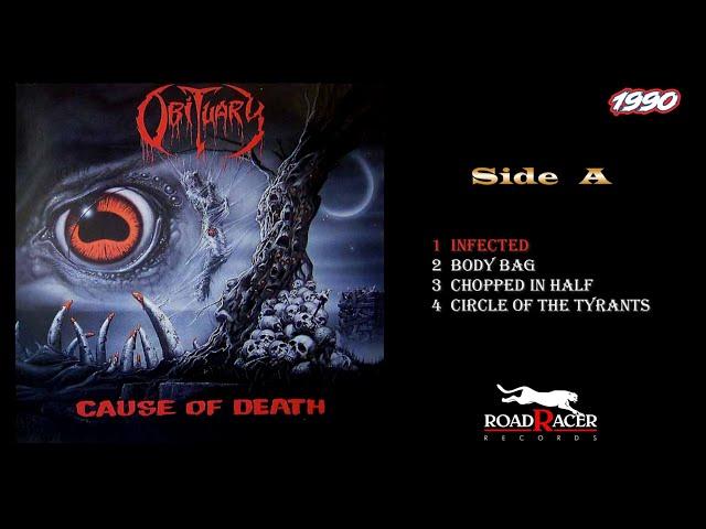 Obituary - Cause Of Death (1990) Full Album. Side A. US Death Metal. RoadRacer Records.