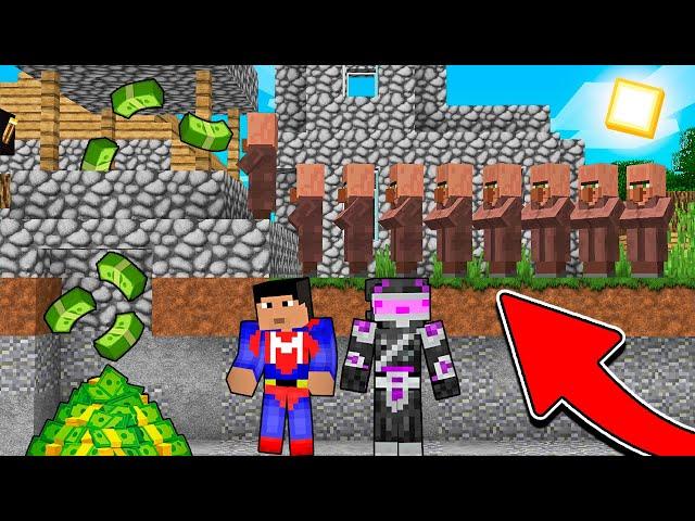 ROBÉ TODO EL DINERO DE LOS ALDEANOS EN MINECRAFT TROLL 