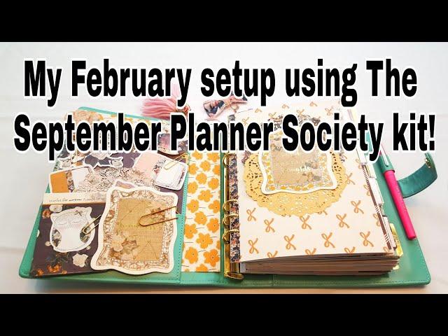 My February setup using The September Planner Society kit | Planning With Eli