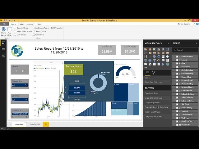 Power BI - Report Page Tooltip