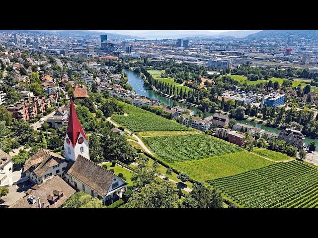 Drone Views of Switzerland in 4k: Zurich - Höngg & Altstetten