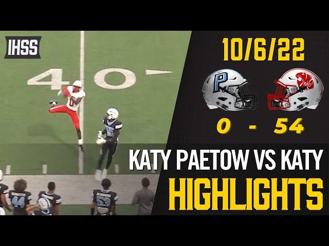 Katy Paetow vs Katy - 2022 Week 7 Football Highlights