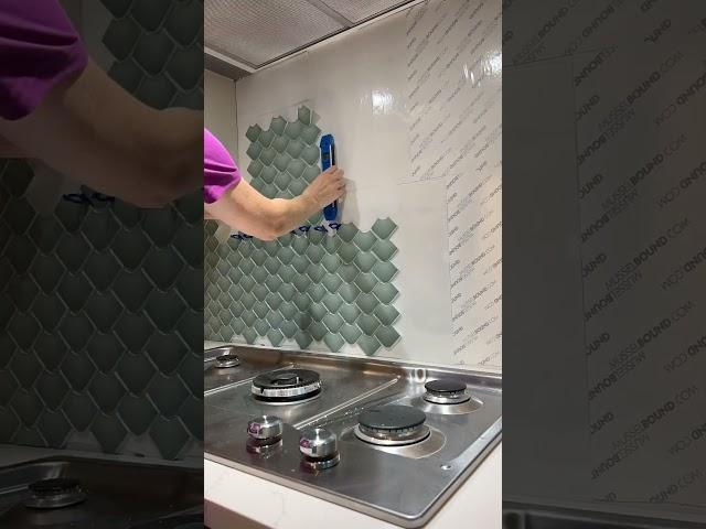 How to install a tile backsplash! This is very approachable! #kitchenrenovation #tilebacksplash