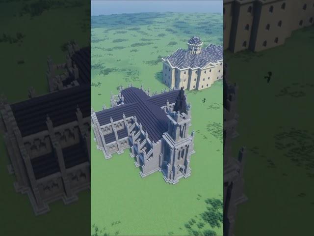 Abandoned Insane Asylum and Gothic Church - Minecraft Timelapse #minecraft #minecraftshorts