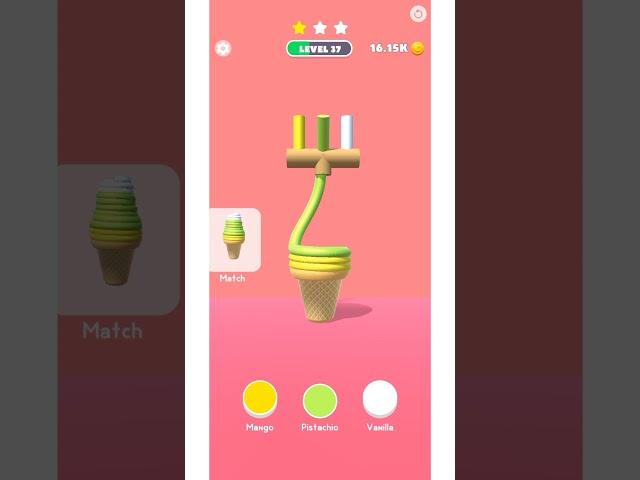 Making icecream in casual game || #shorts  #satisfying #fun #icecream #makingicecream