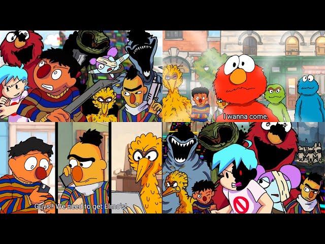 FNF ALL EPISODE BROKEN STRINGS | vs sesame street | LEARN WITH PIBBY | FNF ANIMATION