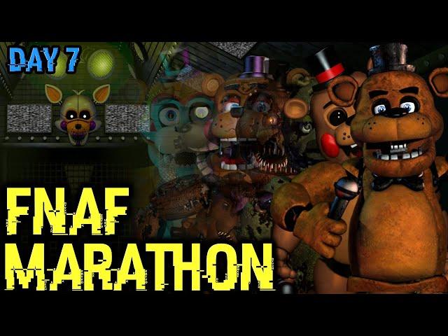 Playing EVERY Main-FNaF + Custom Nights || FNaF Marathon Day 7