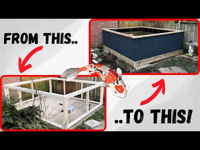 HOW TO BUILD A RAISED WOODEN KOI POND!