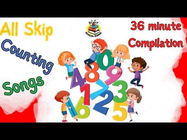 Skip Counting Songs | 36-Minute Compilation from Silly School Songs!