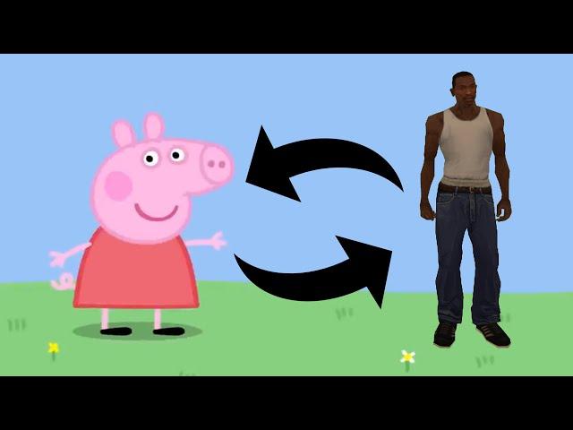 Peppa Pig and CJ have switched the roles