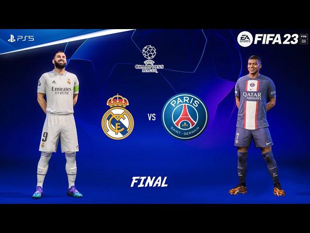 FIFA 23 - Real Madrid vs PSG - UEFA Champions League Final Match | PS5™ Gameplay [4K60]