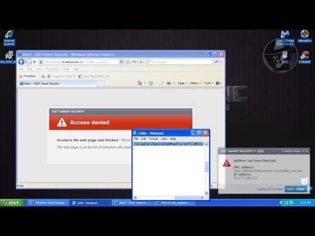 ESET Smart Security 7 BETA (Modified settings) - Test with more links