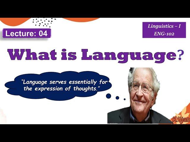 What is Language? (lecture part one) Language by Noam Chomsky