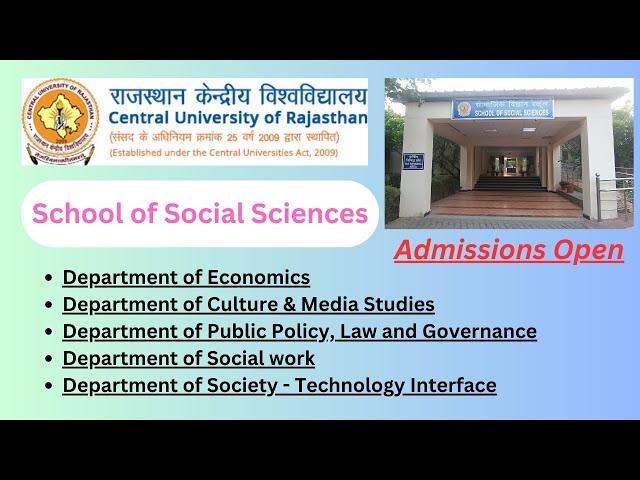 School of Social Sciences; CURAJ | Full Tour | 5 Departments |Admissions Open 2023-24 |Apply Online|