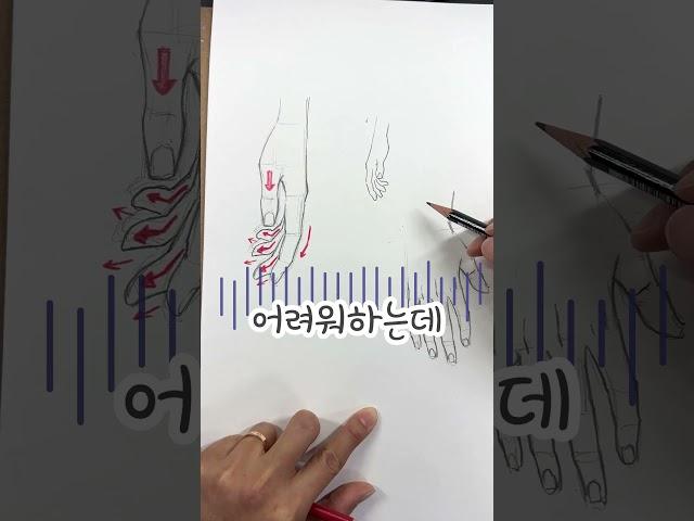 뭐? 손 그리기 어려워? 너만 빼고 다 아는 손 진짜 쉽게 그리는 꿀팁 여기 있다  #그림 #art #손잘그리는법 #손그림