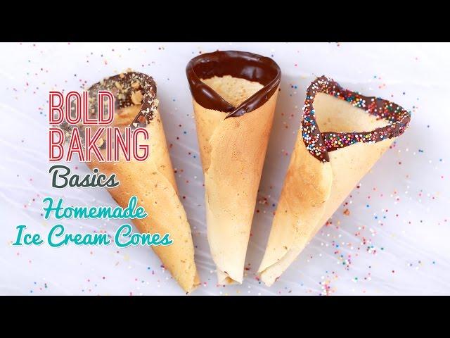 How to Make Homemade Ice Cream Cones - Gemma's Bold Baking Basics Ep  5