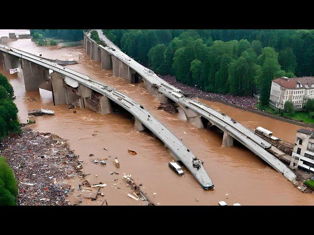 The Danube River has burst its banks and is flooding all of Europe! Germany, Austria Poland