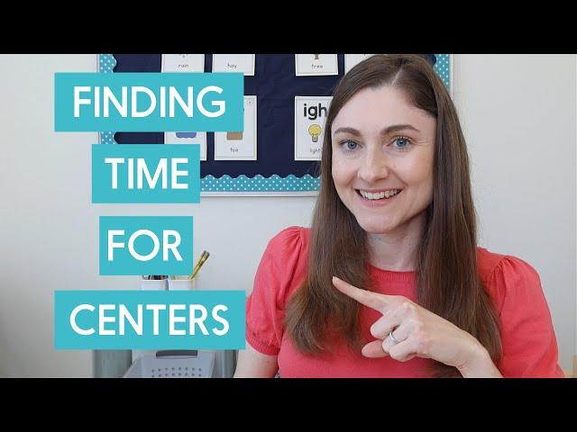 Literacy Centers: How to fit them in!