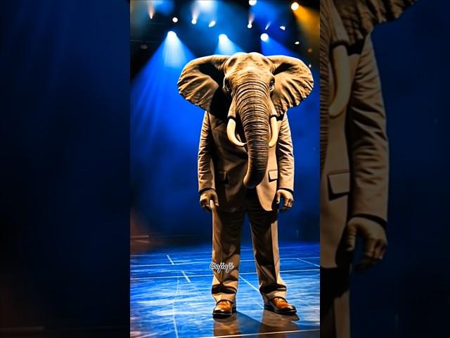 Man shocked  #agt  transform into elephant, #shorts #ytshorts #youtubeshorts #ai