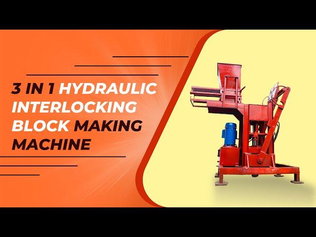 3 in 1 Interlocking hydraulic concrete block making machine | Lotus Traders